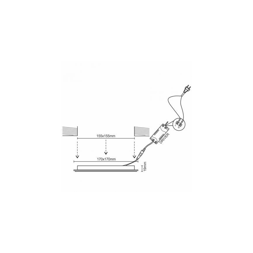 Faretto da incasso LED dimmerabile LED/12W/230V 3000-6500K Wi-Fi Tuya