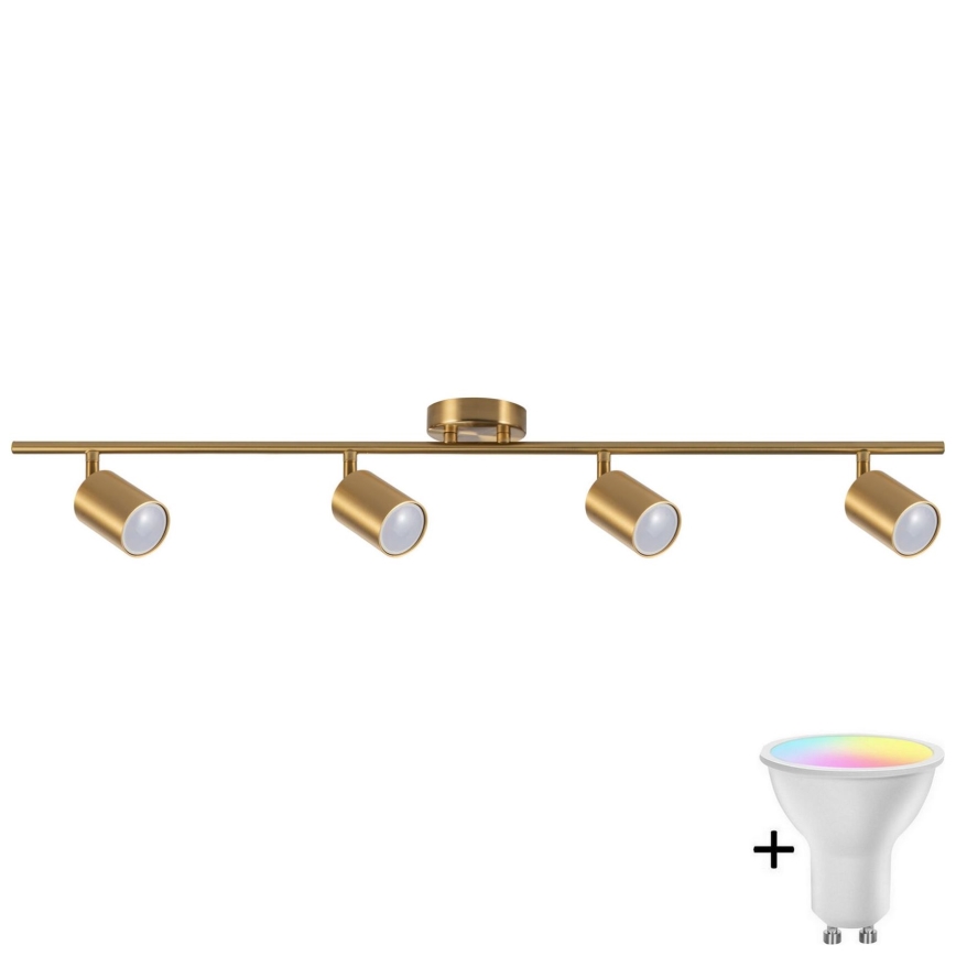 Faretto da incasso LED RGBW dimmerabile GOLDI 4xGU10/6,5W/230V 2700-6500K Wi-Fi oro