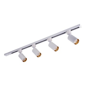 Faretto da incasso nel sistema a binario TRACER 4xGU10/10W/230V 1 m bianco