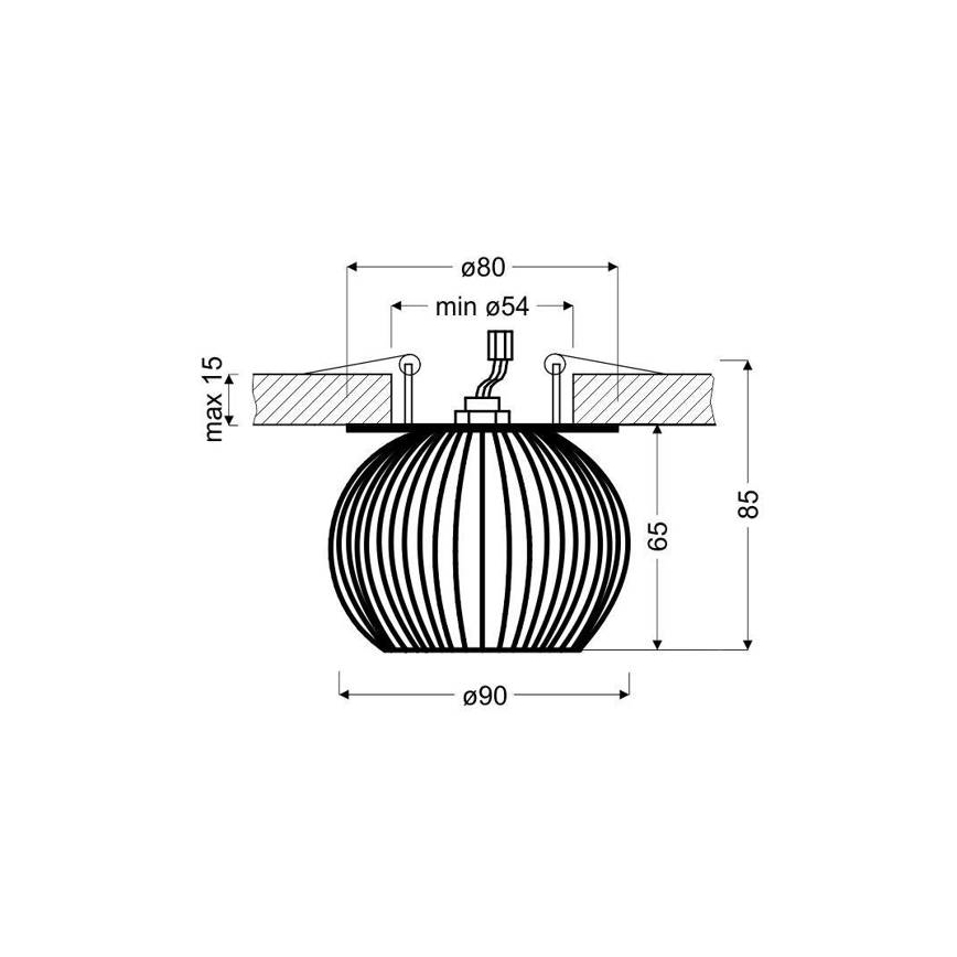 Faretto da incasso SK 93 1xG9/40W/230V bianco