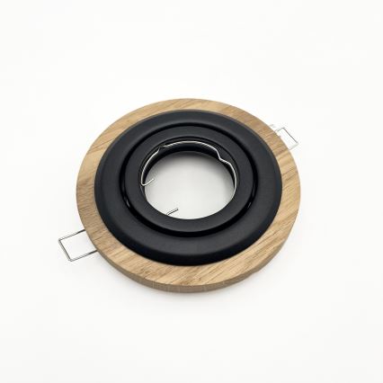 Faretto da incasso TOBBY 1xGU10/20W/230V Ø 11,5 cm rovere/nero