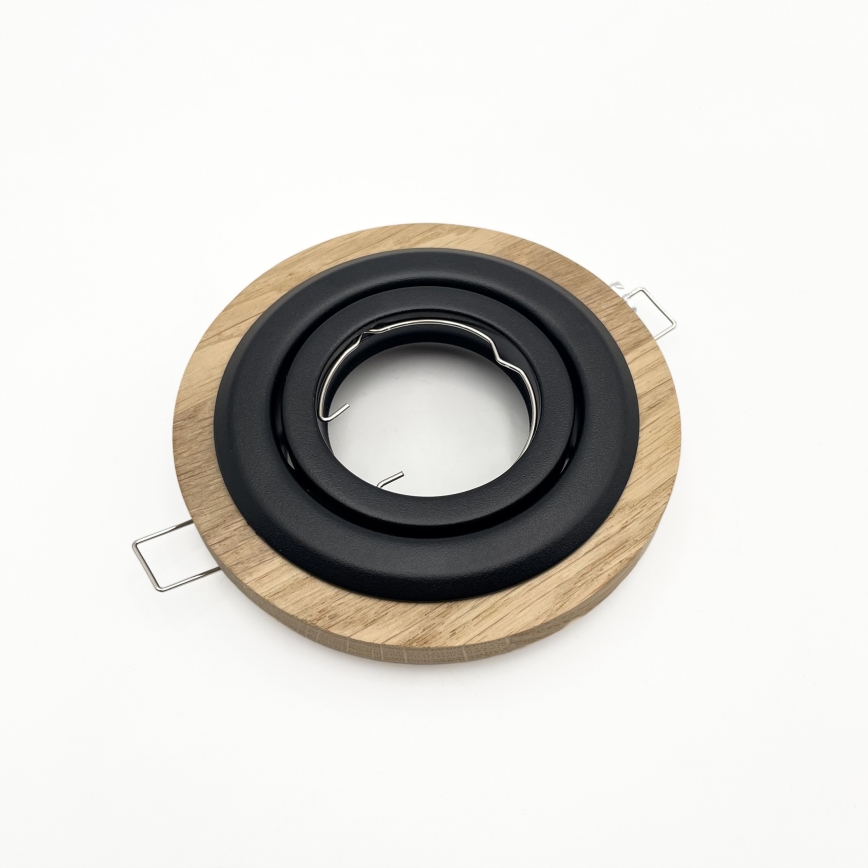 Faretto da incasso TOBBY 1xGU10/20W/230V Ø 11,5 cm rovere/nero