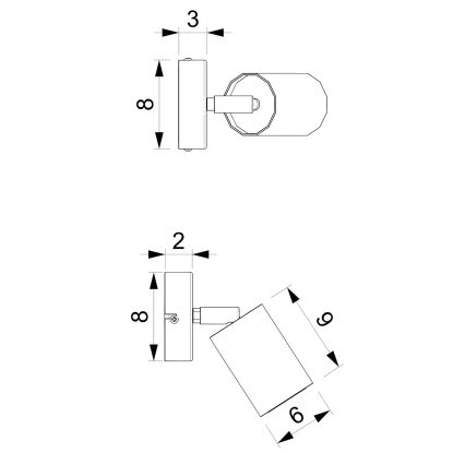 Faretto da muro BELLO 1xGU10/8W/230V bianco