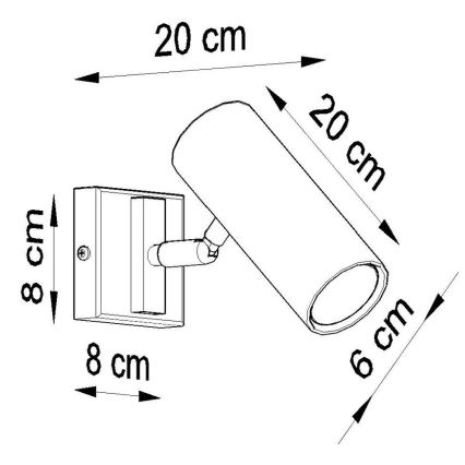 Faretto da muro DIREZIONE 1xGU10/40W/230V bianco