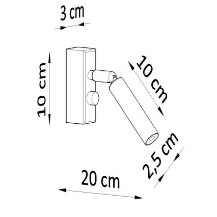 Faretto da muro EYETECH 1xG9/12W/230V bianco