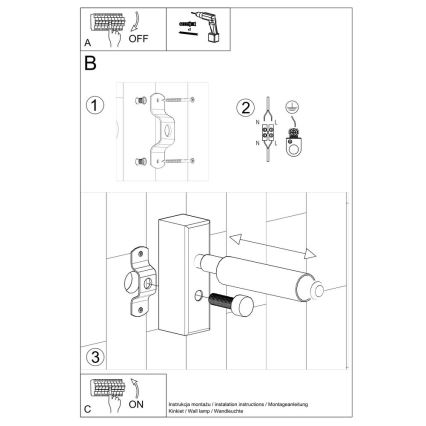 Faretto da muro EYETECH 1xG9/12W/230V bianco