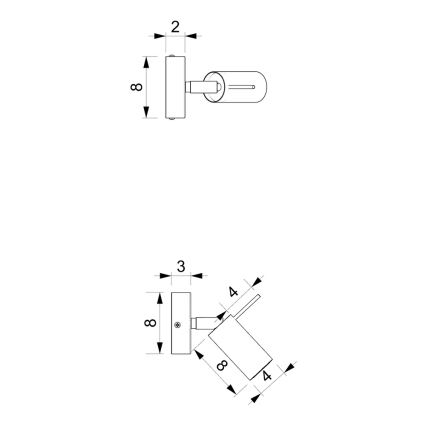 Faretto da muro PRESTON 1xGU10/40W/230V bianco/oro