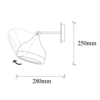 Faretto da muro YILDO 1xE27/40W/230V