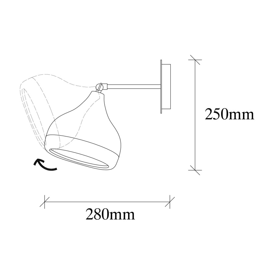 Faretto da muro YILDO 1xE27/40W/230V