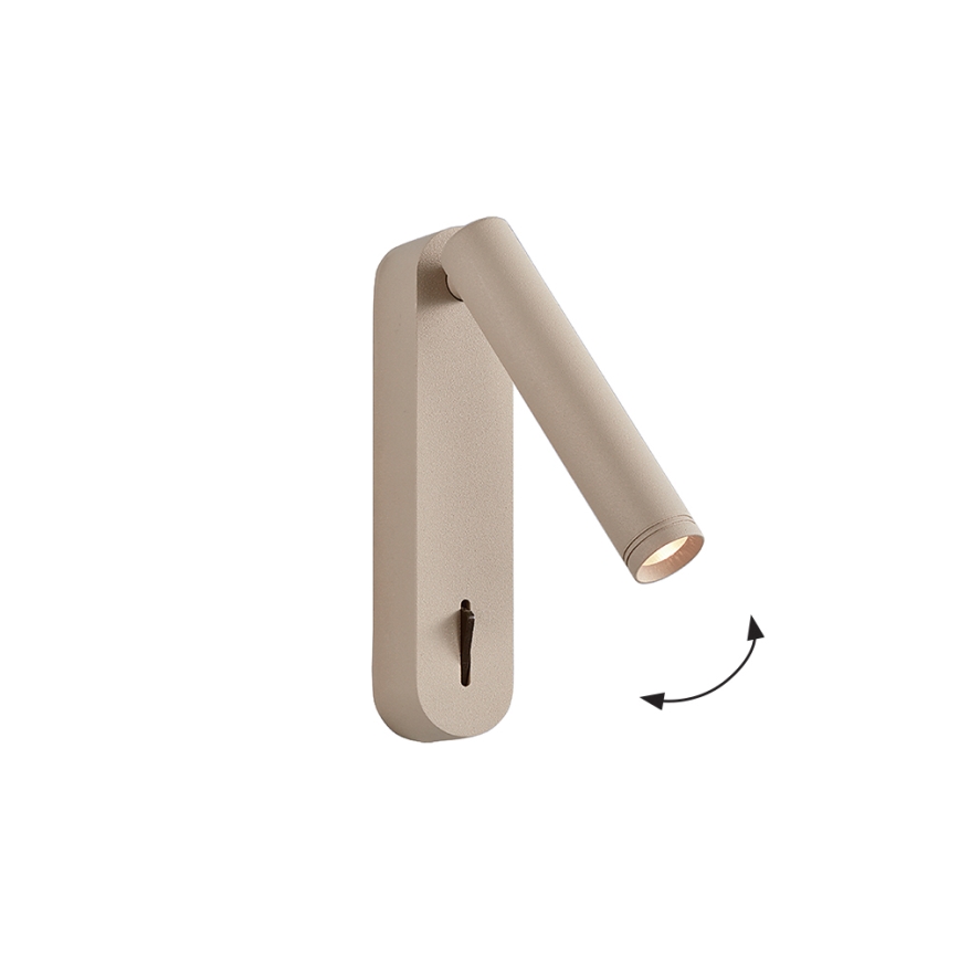 Faretto da parete a LED ABRIEL LED/6W/230V, beige
