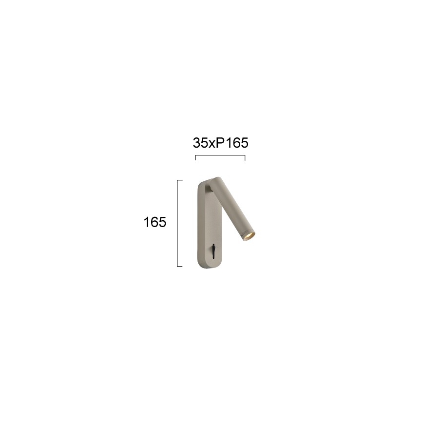 Faretto da parete a LED ABRIEL LED/6W/230V, beige