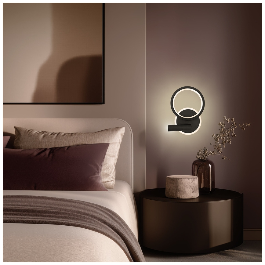 Faretto da parete a LED MONET LED/16W/230V nero