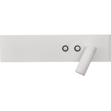 Faretto da parete a LED RESORT LED/10W/230V + LED/3W, bianco, lato destro