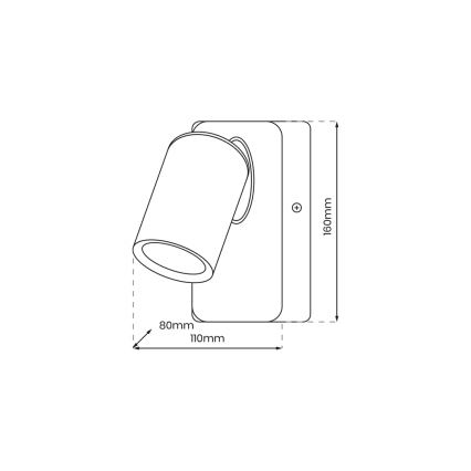 Faretto da parete ANDY 1xGU10/8W/230V bianco/oro