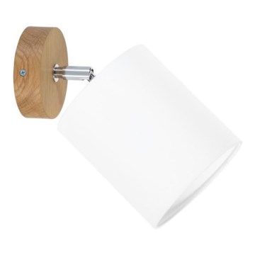 Faretto da parete APRILLIA 1xE27/25W/230V rovere bianco