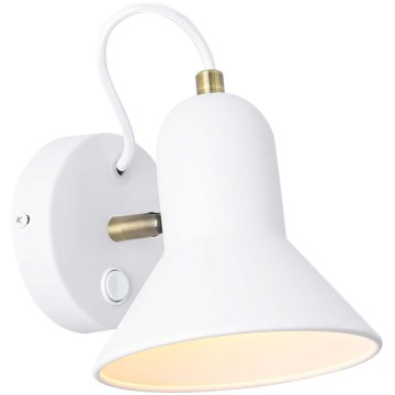 Faretto da parete ASTAMA 1xE27/40W/230V bianco/ottone