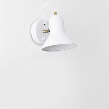 Faretto da parete ASTAMA 1xE27/40W/230V bianco/ottone