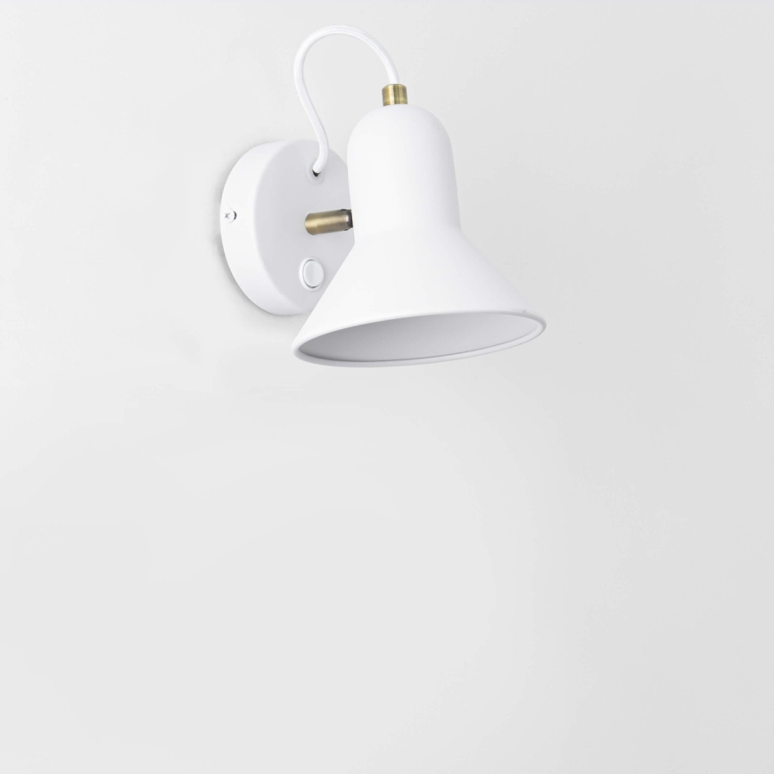 Faretto da parete ASTAMA 1xE27/40W/230V bianco/ottone