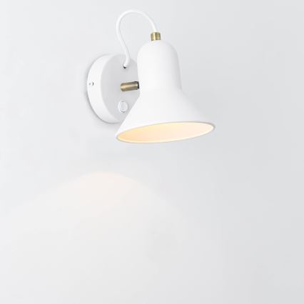 Faretto da parete ASTAMA 1xE27/40W/230V bianco/ottone