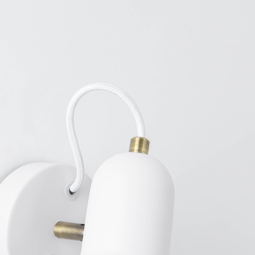 Faretto da parete ASTAMA 1xE27/40W/230V bianco/ottone