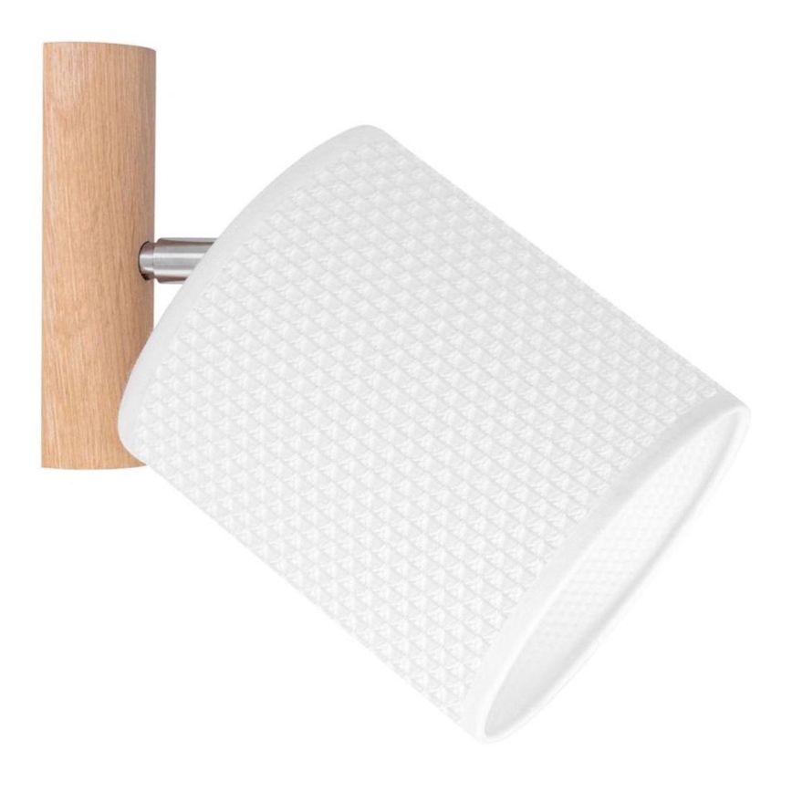 Faretto da parete BENITA 1xE27/25W/230V bianco/quercia