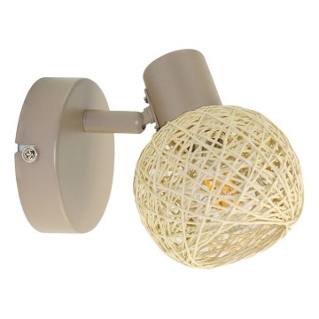 Faretto da parete DEX 1xE14/10W/230V beige/crema