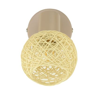 Faretto da parete DEX 1xE14/10W/230V beige/crema