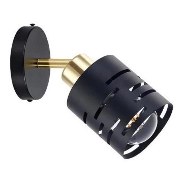 Faretto da parete ELEN 1xE27/35W/230V nero/oro