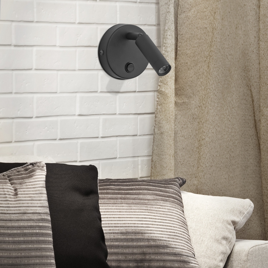 Faretto da parete ENZO 1xG9/8W/230V nero