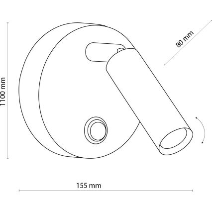 Faretto da parete ENZO 1xG9/8W/230V oro