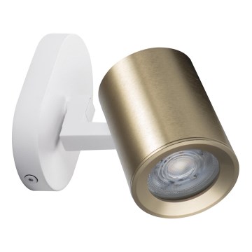Faretto da parete LAURIN 1xGU10/10W/230V ottone/bianco