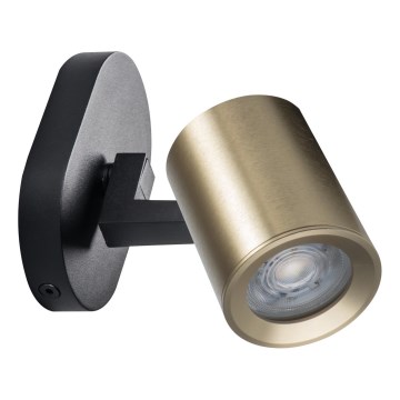 Faretto da parete LAURIN 1xGU10/10W/230V ottone/nero