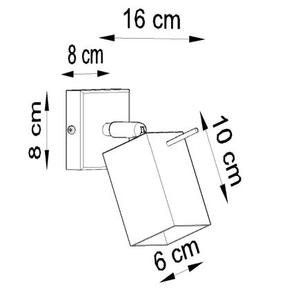 Faretto da parete MERIDA 1xGU10/40W/230V