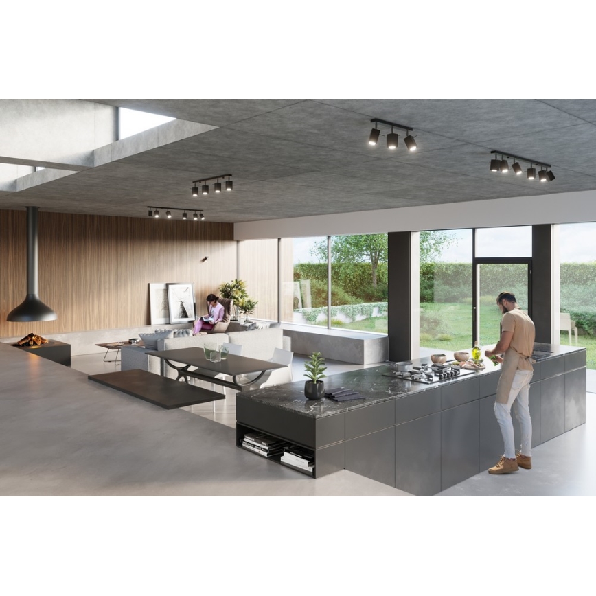 Sollux SL.0099 - Applique MERIDA 1xGU10/40W/230V nero