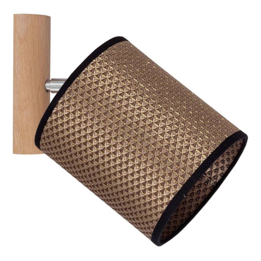 Faretto da parete orientabile BENITA 1xE27/25W/230V marrone/rovere