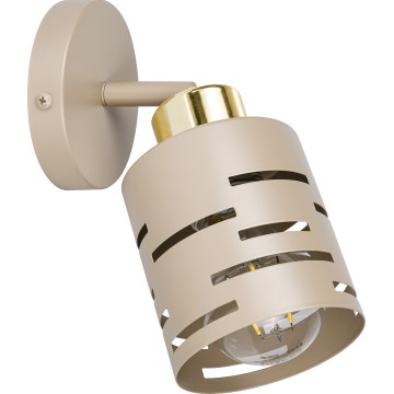 Faretto da parete orientabile ELEN 1xE27/35W/230V beige/oro