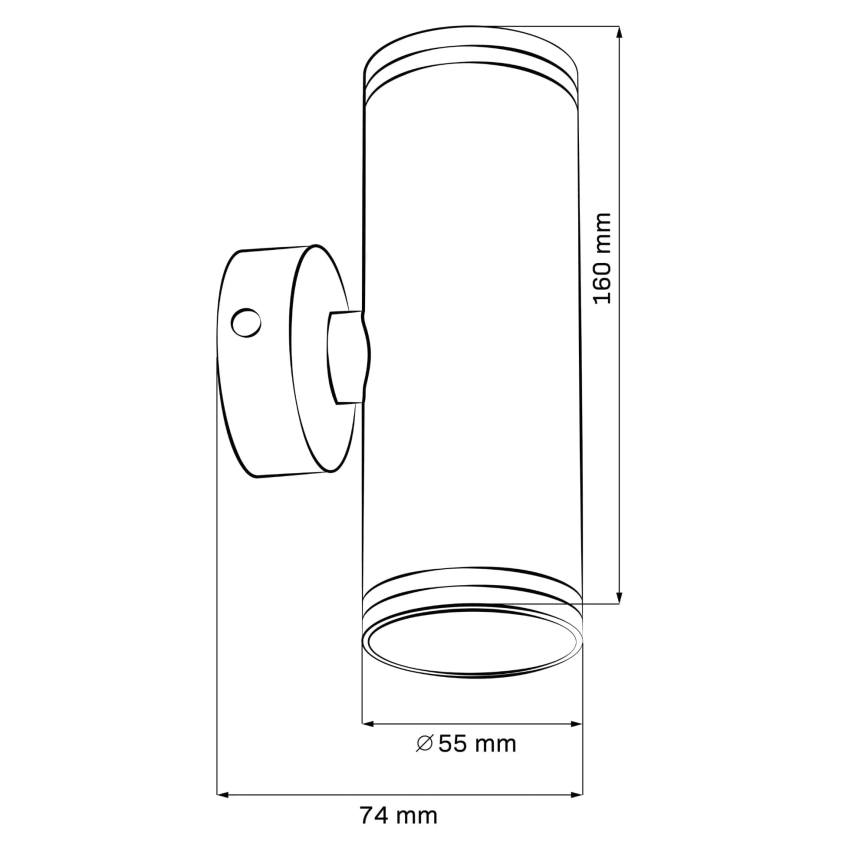 Faretto da parete PARIGI 2xGU10/10W/230V bianco