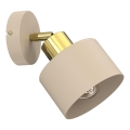 Faretto da parete PARKLA 1xE27/15W/230V beige/dorato