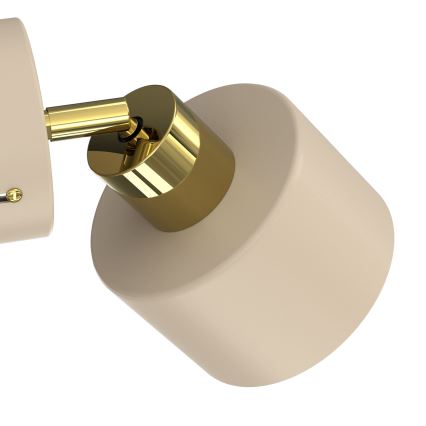 Faretto da parete PARKLA 1xE27/15W/230V beige/dorato
