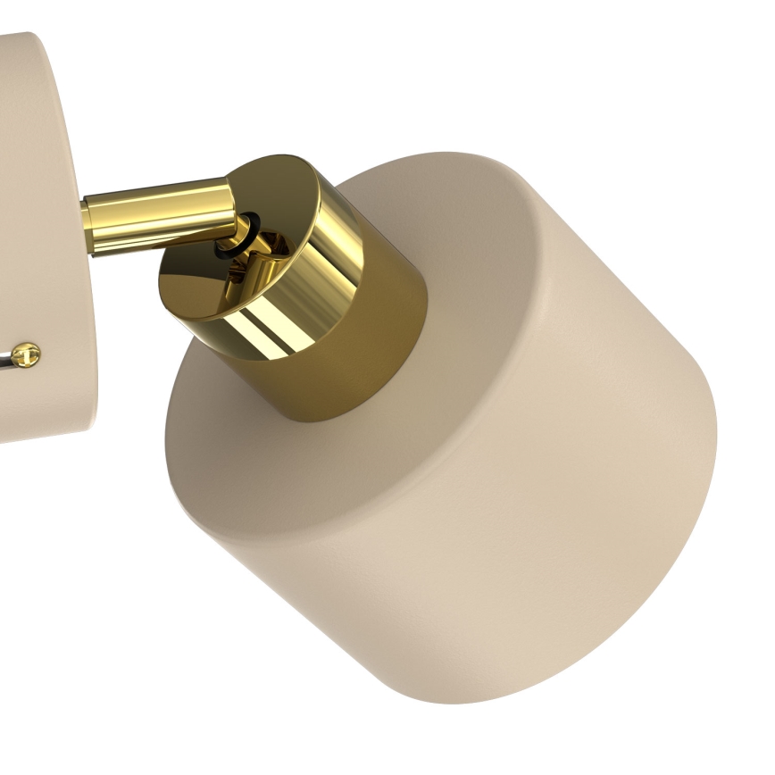 Faretto da parete PARKLA 1xE27/15W/230V beige/dorato