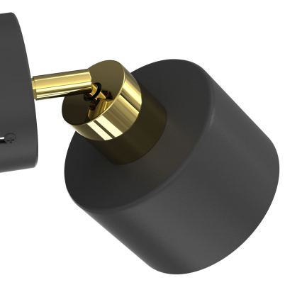 Faretto da parete PARKLA 1xE27/15W/230V nero/oro