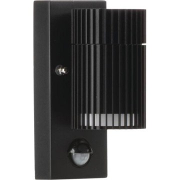 Faretto da parete per esterni con sensore di movimento e crepuscolare RADILO 1xGU10/11W/230V IP44 nero