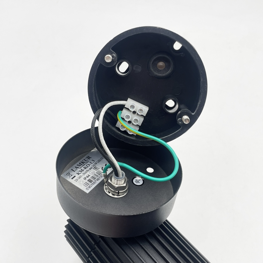 Faretto da parete per esterni LANTHEA 1x GU10/11W/230V IP44 nero