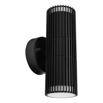 Faretto da parete per esterni LANTHEA 2xGU10/11W/230V IP44 nero