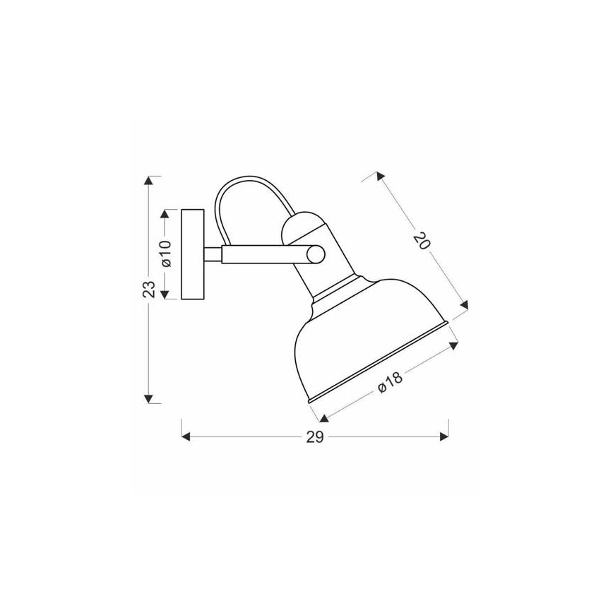 Faretto da parete RENO 1xE27/40W/230V nero