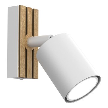 Faretto da parete TERRA 1xGU10/8W/230V bianco/quercia
