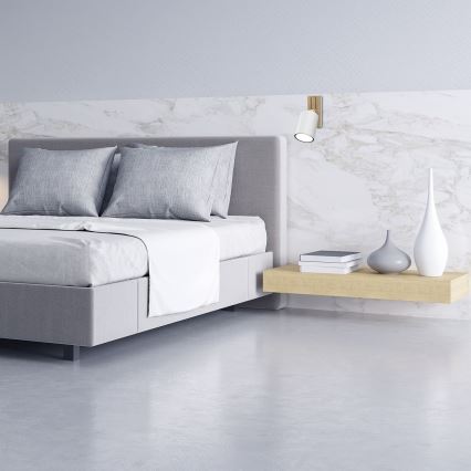 Faretto da parete TERRA 1xGU10/8W/230V bianco/quercia