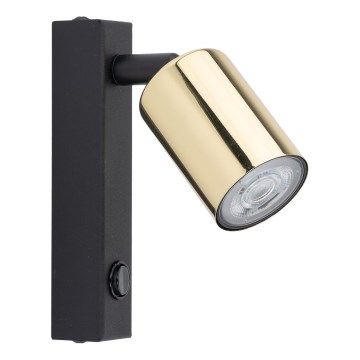 Faretto da parete TOP 1xGU10/10W/230V nero/oro