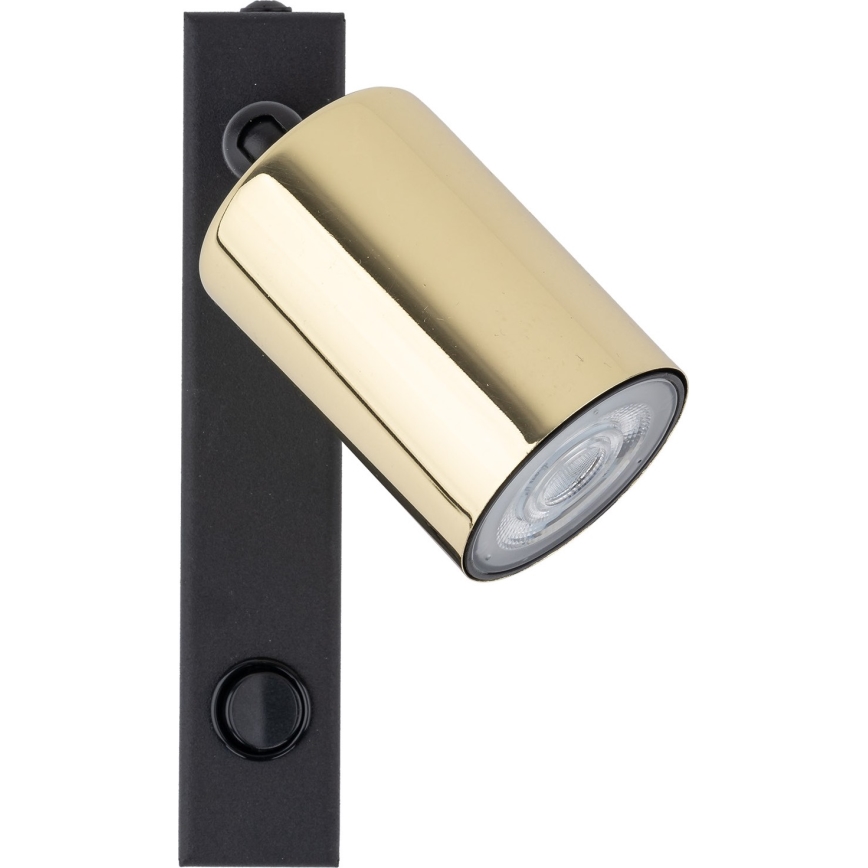 Faretto da parete TOP 1xGU10/10W/230V nero/oro
