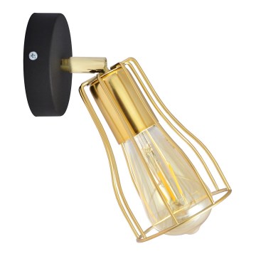 Faretto da parete TUBE 1xE27/15W/230V oro/nero